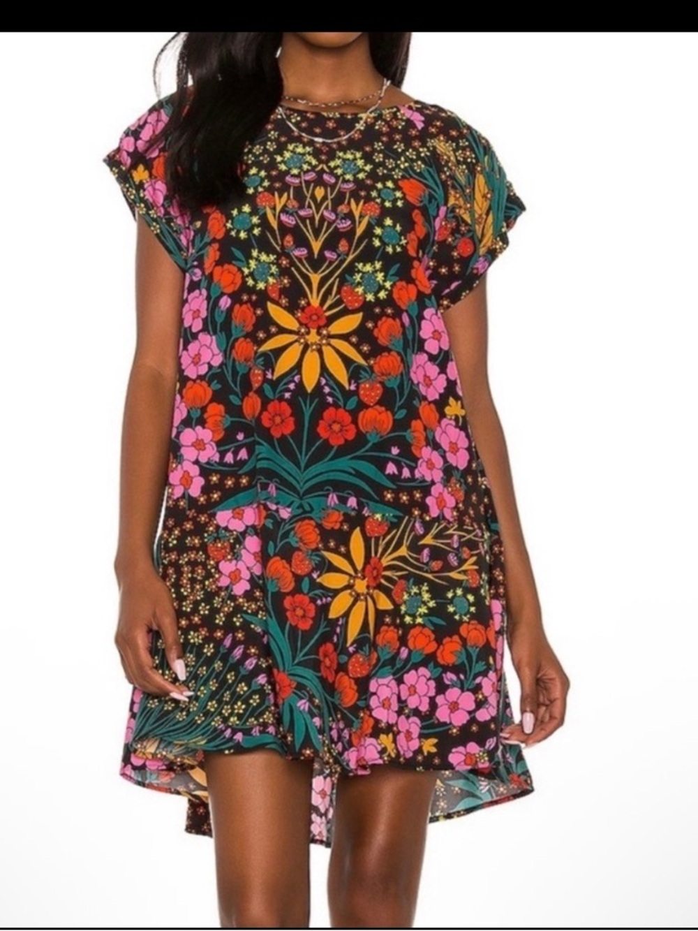 Free People Strawberry Fields Trapeze Dress Like New 19.5 ptp